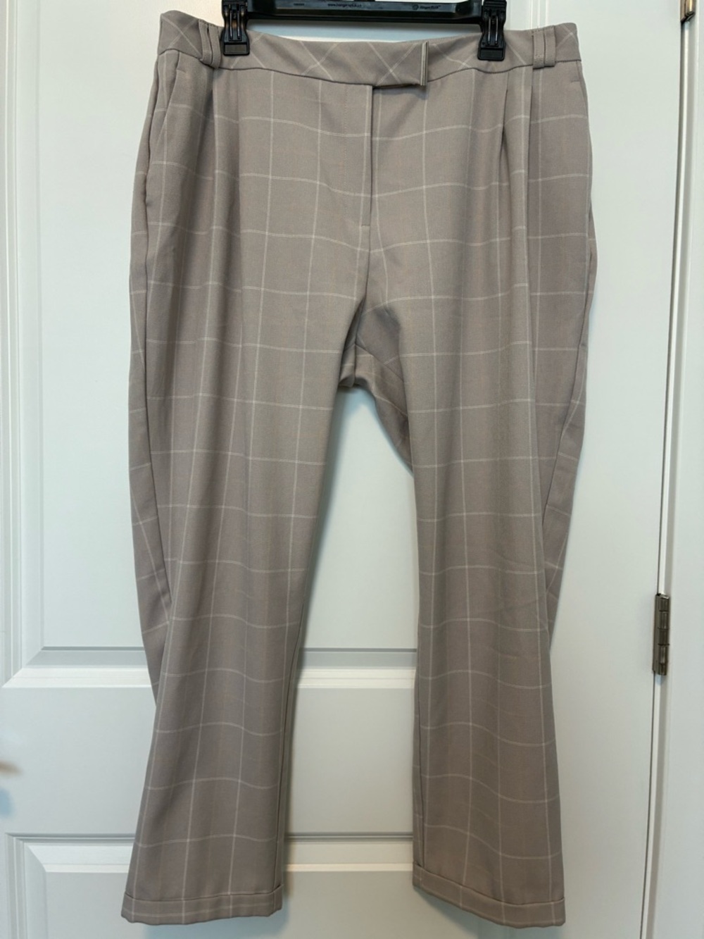 Atmosphere Taupe Windowpane Dress Pants